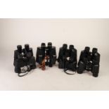 EIGHT PAIRS OF MAINLY POST WAR BINOCUALRS, to include Hunter Macro 8 x 40 wide angle Field 8.5,