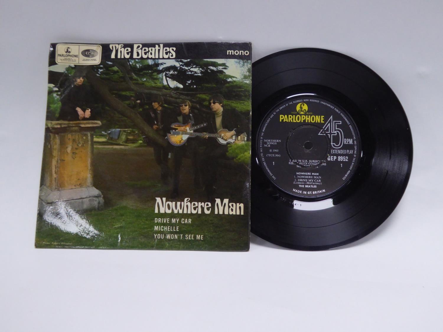 RECORDS, VINYL Beatles, Nowhere Man, Mono Ep, GEP 8952 (Sold in UK, -1, -1 matrix numbers), Beatles, - Image 2 of 2