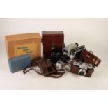 FENITZ USSR SLR CAMERA No 3M, in original brown leather case, PAXETTE SLR CAMERA by Braun Norberg,