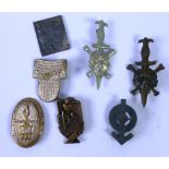 SEVEN GERMAN NAZI METAL BADGES