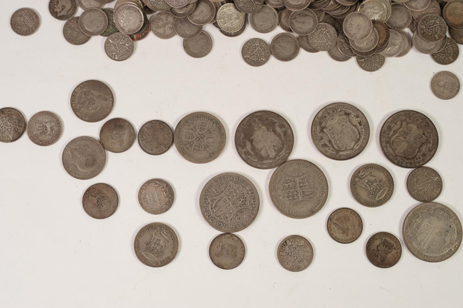 APPROXIMATELY 220 GEORGE V SILVER THREE PENCE PIECES, mainly VF, together with 22 OTHER PIECES OF - Image 2 of 3