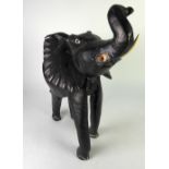 LARGE MODEL OF AN ELEPHANT WITH TRUNK RAISED (as found)