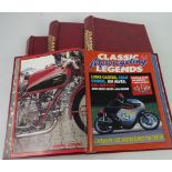 CLASSIC MOTORCYCLING LEGENDS PERIODICALS bound into four folders, issues No 2 to No 34