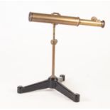 GRIFFIN AND TATLOCK LTD. LONDON BRASS TELESCOPE ON STAND, the single draw telescope with rack and