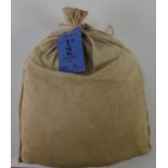 SEALED CLOTH BANK BAG CONTAINING FIVE POUNDS WORTH OF QUEEN ELIZABETH II UNCIRCULATED HALF-PENNY