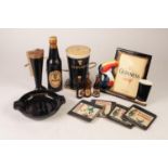 GUINNESS RELATED COLLECTABLES to include; pottery Toucan easel photo frame with oblong aperture,