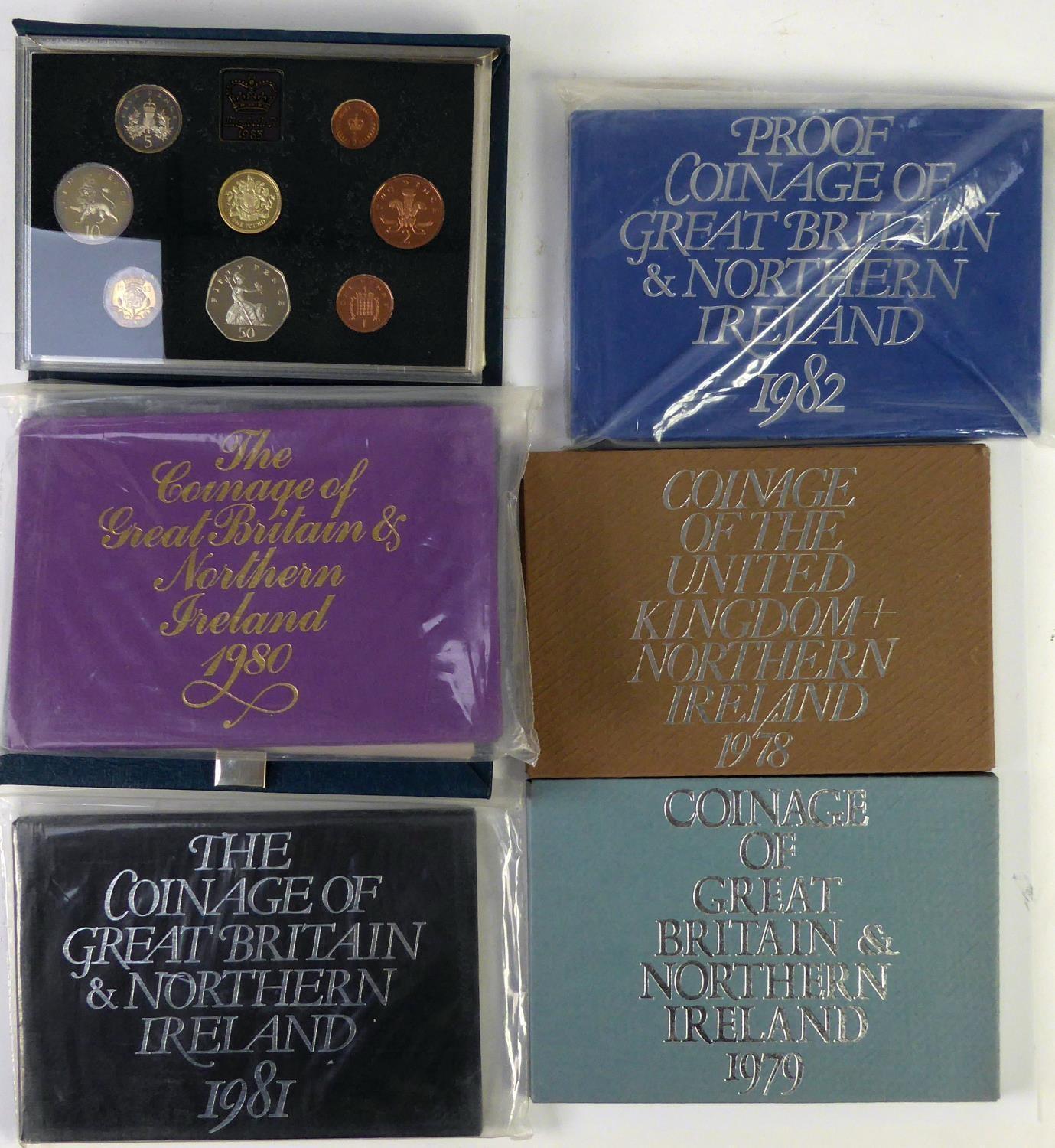 ROYAL MINT ISSUED COMMEMORATIVE COIN SETS 1978-1983, in original boxes unused (6)