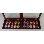 TWENTY MODERN COLLECTORS POCKET WATCHES with embossed or other decoration for various themes or