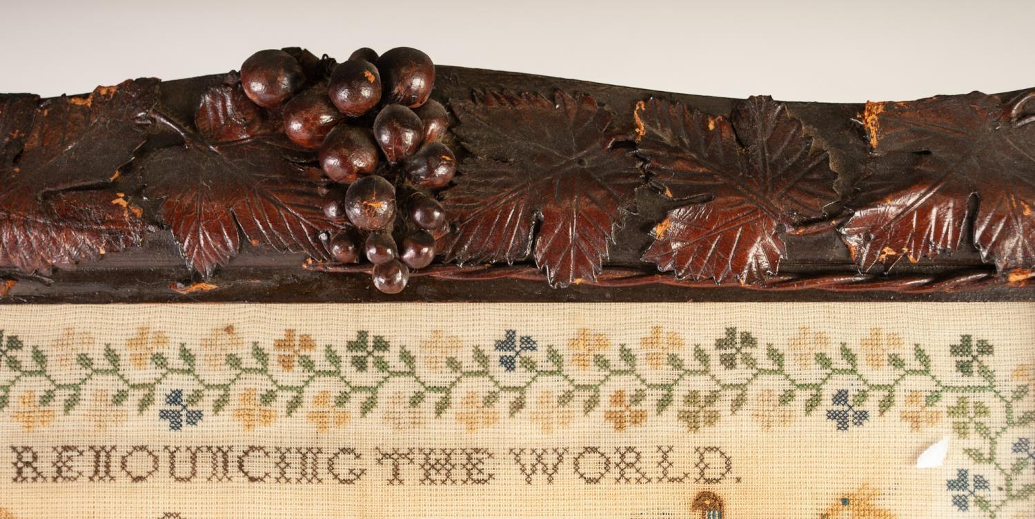 GOOD QUALITY MID NINETEENTH CENTURY SAMPLER, PRODUCED BY JANE SHEPHERD, AGED 12 YEARS 1853, - Image 3 of 3