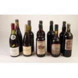 BOTTLE OF CHATEAU DE BARBE, COTES DE BOURG, 1955, label a/f, together with NINE BOTTLES OF WINE OR