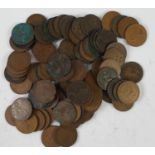 90 COPPER ONE PENNY COINS, Victoria to Elizabeth II pre decimal and 200 HALF PENY COPPER PRE DECIMAL