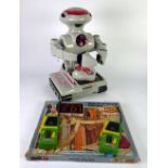 LARGE EARLY 1990's RAD 2 PLASTIC REMOTE CONTROL ROBOT AND HANDSET, by Toymax Incorporated, China,