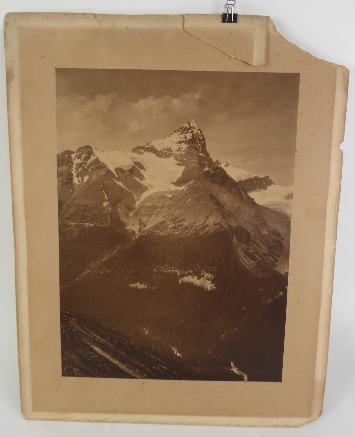 PHOTOGRAPHIC PRINT DATED 1902 OF MT FORBES, ALBERTA, CANADIAN ROCKIES the year of the first