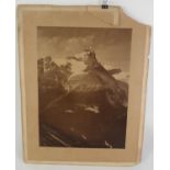 PHOTOGRAPHIC PRINT DATED 1902 OF MT FORBES, ALBERTA, CANADIAN ROCKIES the year of the first