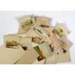 S. MILOSA TWENTY FOUR UNFRAMED EARLY TWENTIETH CENTURY MINIATURE WATERCOLOUR DRAWINGS of a ship or