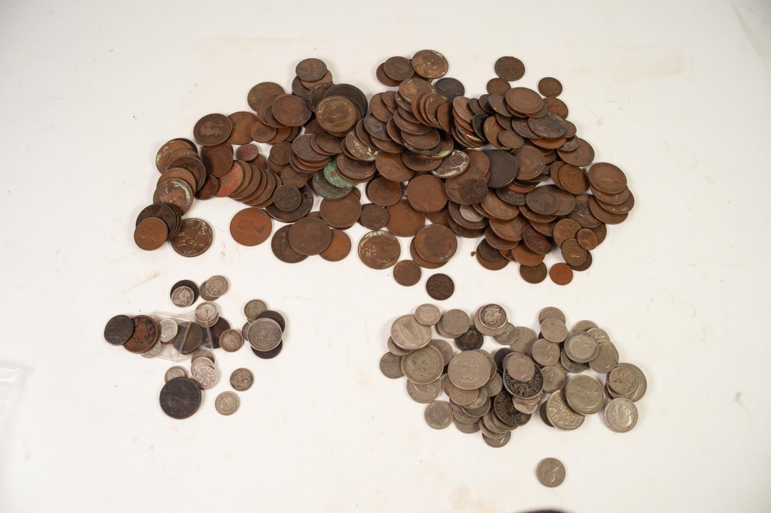 SELECTION OF EIGHTEENTH CENTURY TO QUEEN ELIZABETH II COPPER AND SILVER PRE-DECIMAL COINAGE, to