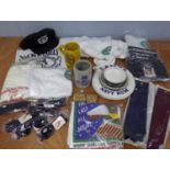 QUANTITY OF BEER PROMOTIONAL ITEMs, as new, viz a large Lamb's Navy Rum lifering pattern pottery