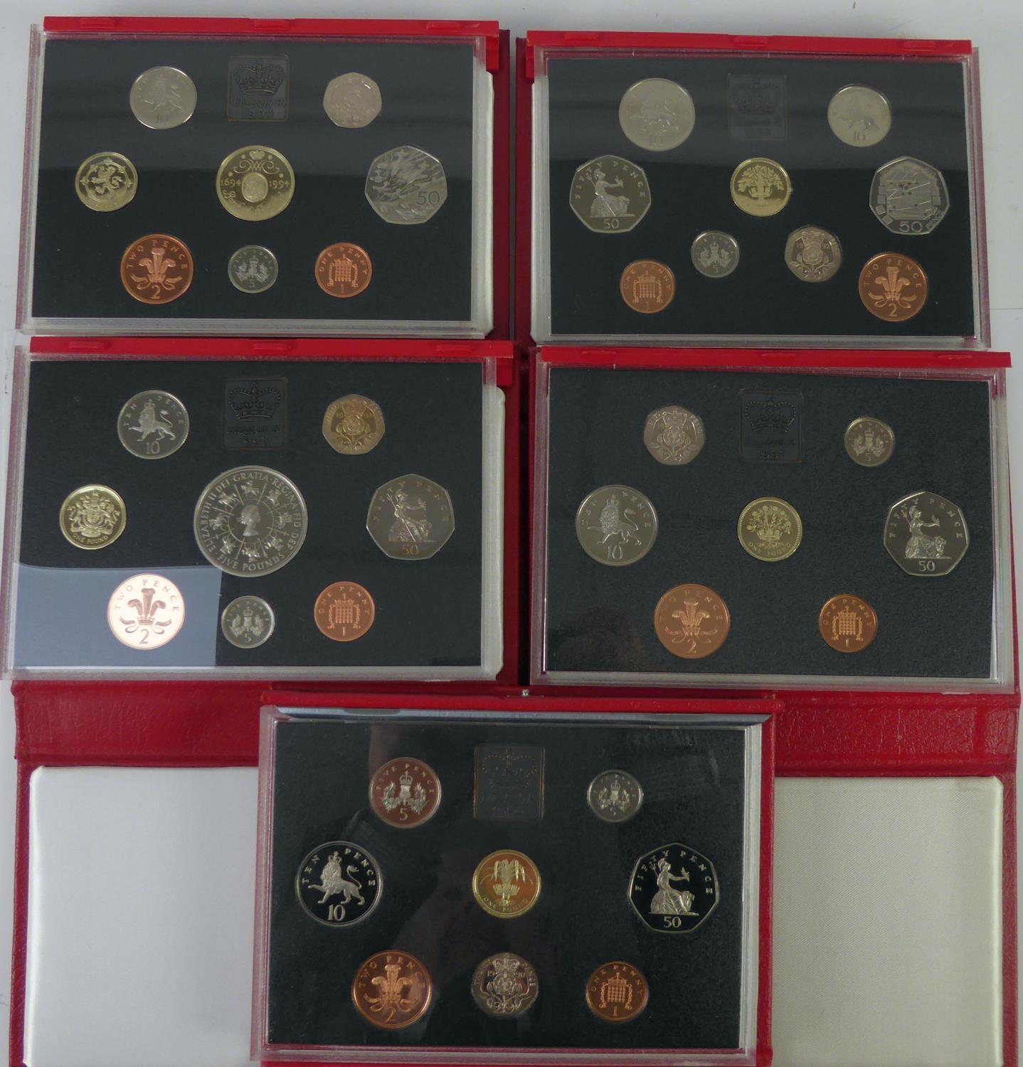 ROYAL MINT ISSUED COMMEMORATIVE COIN SETS 1990-1999, in original boxes unused (6) - Image 2 of 2