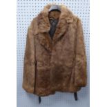 FOUR LADIES RABBIT FUR JACKETS TO INCLUDE: light brown, black, white and a grey example and a 3/4