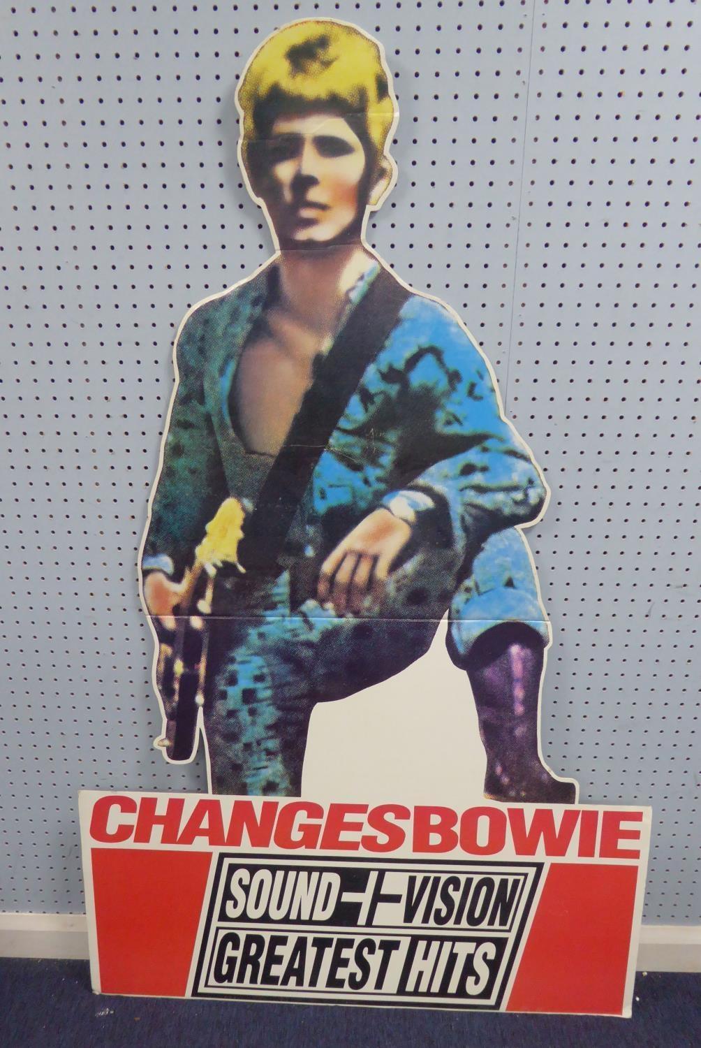 DAVID BOWIE SHOP PROMOTIONAL ITEM, ORIGINAL POINT OF SALE, CARDBOARD DISPLAY, produced for the