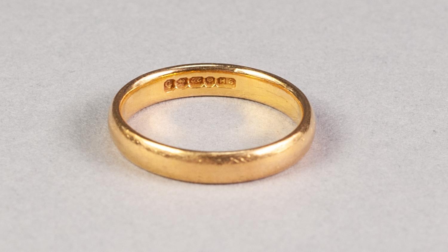 22ct GOLD WEDDING RING, Birmingham 1953, 4.3gms, ring size 'M' - Image 2 of 2