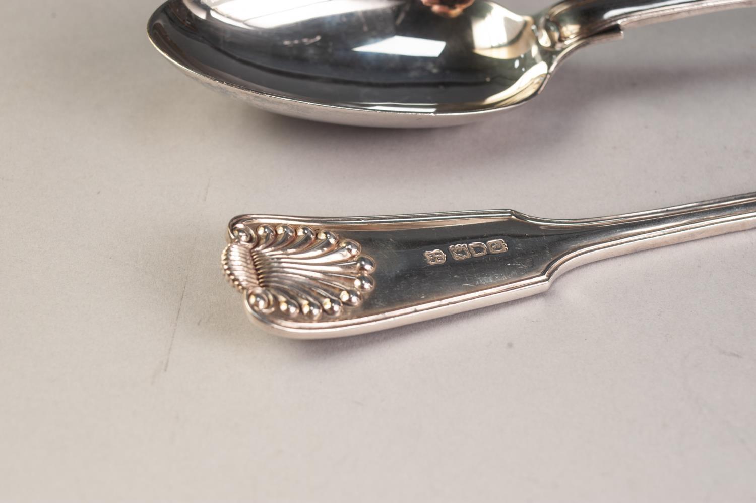 LATE VICTORIAN PAIR OF SILVER BASTING SPOON BY GEORGE JACKSON AND DAVID FULLERTON, fiddle and - Image 2 of 2