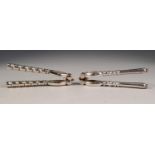 TWO PAIRS OF ELECTROPLATED NUT CRACKERS, (2)