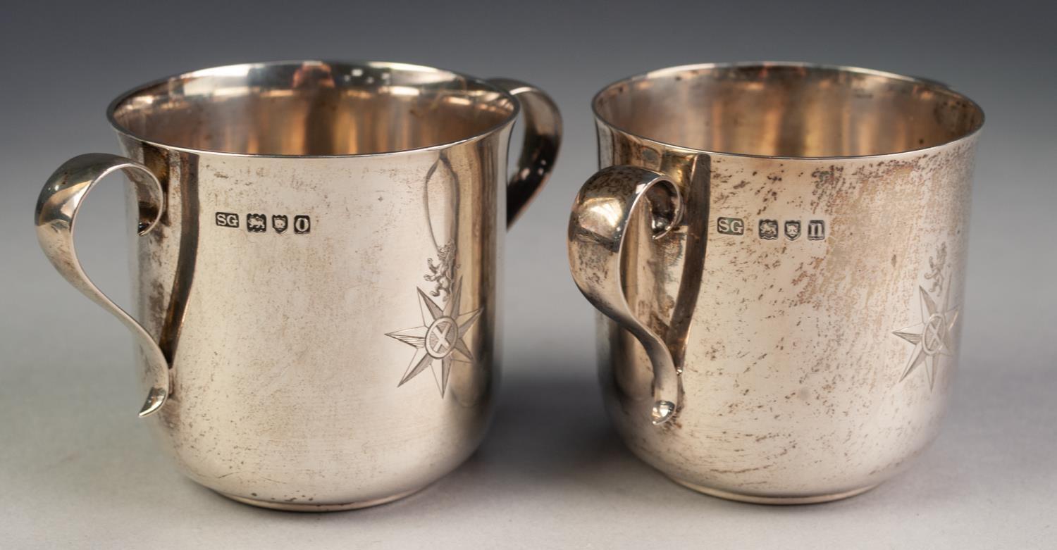 EDWARD VII, PAIR OF PRESENTATION SILVER TWO HANDLED CUPS, retailed by Garrard & Co Ltd, each of - Image 2 of 2