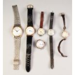 LADY'S SILVER VINTAGE WRIST WATCH, with mechanical movement, white roman dial, London import mark