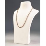 9ct GOLD BELCHER CHAIN NECKLACE, 19" (48.2cm) long, 10gms