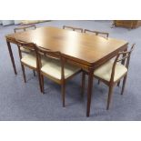 JOHANNES ANDERSEN FOR CHRISTIAN LINNEBERG, 1970's DANISH ROSEWOOD EXTENDING DINING TABLE, with two