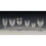 THIRTEEN PIECE WEBB CORBETT PART TABLE SERVICE OF STEMMED DRINKING GLASSES, comprising: SET OF