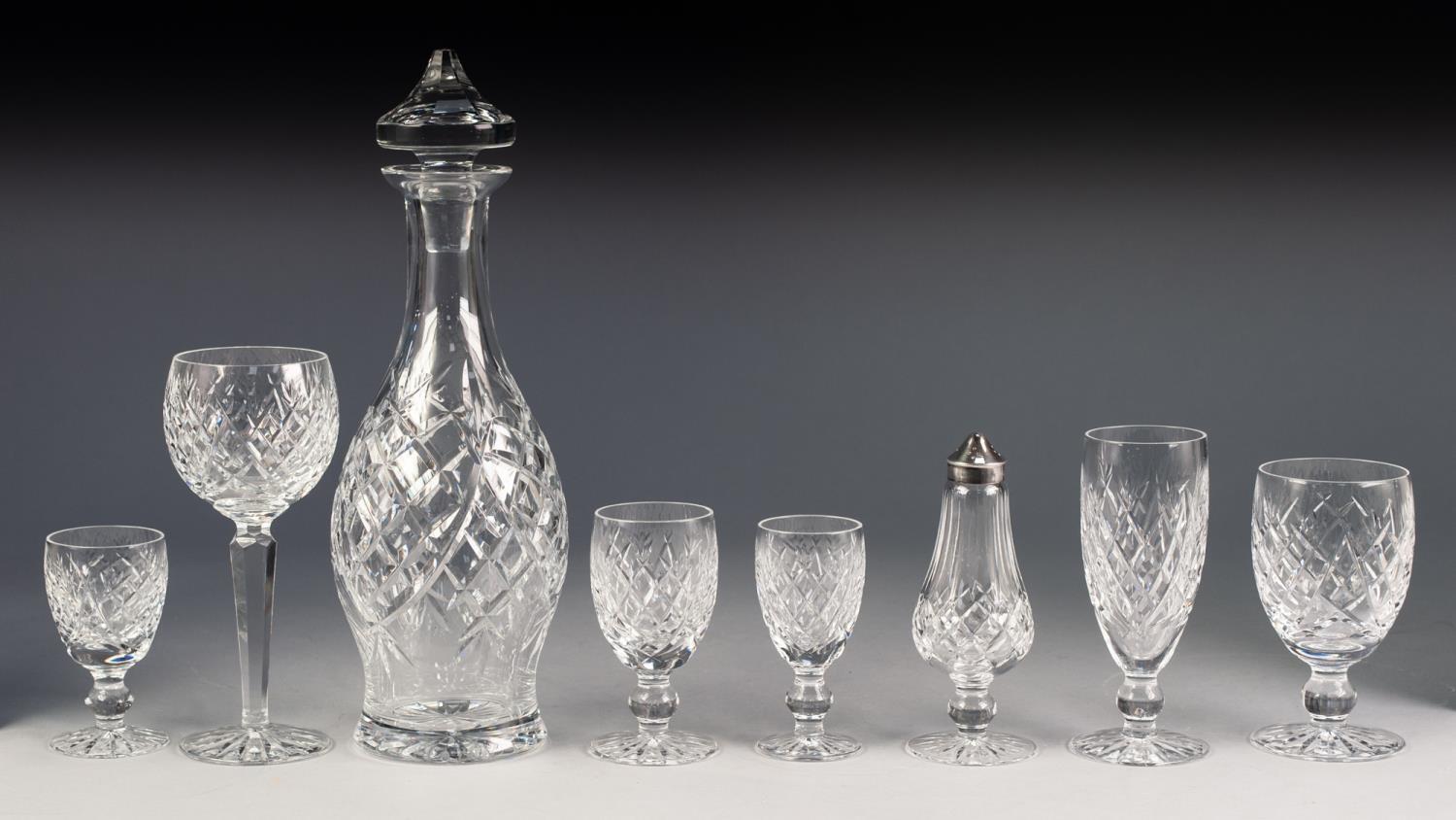 THIRTY FOUR PIECE PART SUITE OF WATERFORD ?ALANA? PATTERN DRINKING GLASSES, comprising: SIX HOCK