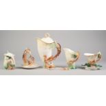 COLLECTION OF BOXED FRANZ ?GIRAFFE? MOULDED PORCELAIN TEA WARES, comprising: TEAPOT (FZ00759), CUP &