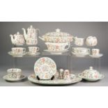 ONE HUNDRED AND SIXTY SIX PIECE MINTON ?HADDON HALL? PATTERN CHINA PART DINNER, TEA AND COFFEE