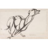 JOHN RATTENBURY SKEAPING (1901 - 1980) GRAPHITE DRAWING Racing greyhound Signed lower right 5in x