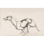 JOHN RATTENBURY SKEAPING (1901 - 1980) GRAPHITE DRAWING Racing greyhound Signed lower right 5in x