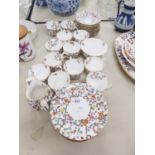 LATE NINETEENTH CENTURY SPODE'S COPELAND CHINA TEA SERVICE FOR 12 PERSONS, 37 PIECES WITH JAPANESQUE