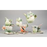 COLLECTION OF BOXED FRANZ ?LADYBUG? MOULDED PORCELAIN WARES, comprising: TEAPOT (FZ00300), CREAM