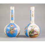 PAIR OF EARLY TWENTIETH CENTURY ‘HELENA WOLFSOHN’ PORCELAIN BOTTLE VASES, each o