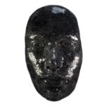 IMPRESSIVE MOSAIC GLASS BLACK WALL MASK, 40" x 23" (101.6cm x 58.4cm) approximately