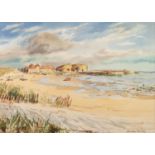 RONALD LAMBERT MOORE (1927-1992) WATERCOLOUR DRAWING ?Beadnell? Signed, titled to mount 11? x 15? (