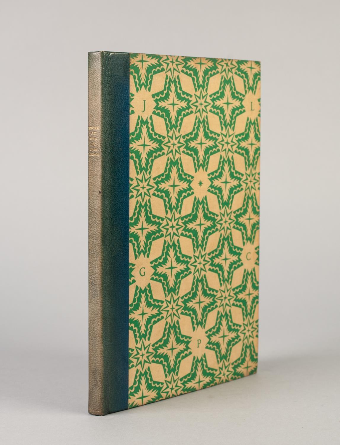 GOLDEN COCKEREL PRESS, STORM AT SEA BY JACK LINDSAY, wood engravings by John Farleigh, printed in