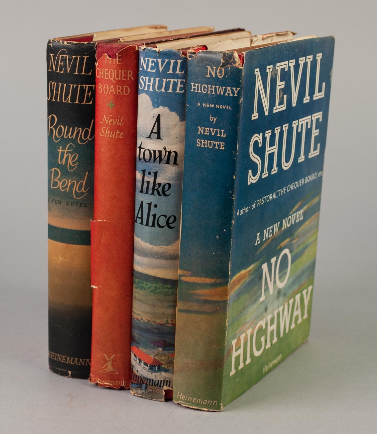 NEVIL SHUTE, A SELECTION OF FOUR TITLES (3 signed), publised by Heinemann and the Book Society, A