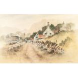 LES HARRIS (TWENTIETH CENTURY) WATERCOLOUR Newlands Valley, Cumbria Signed and dated 1987 13 ½? x 21