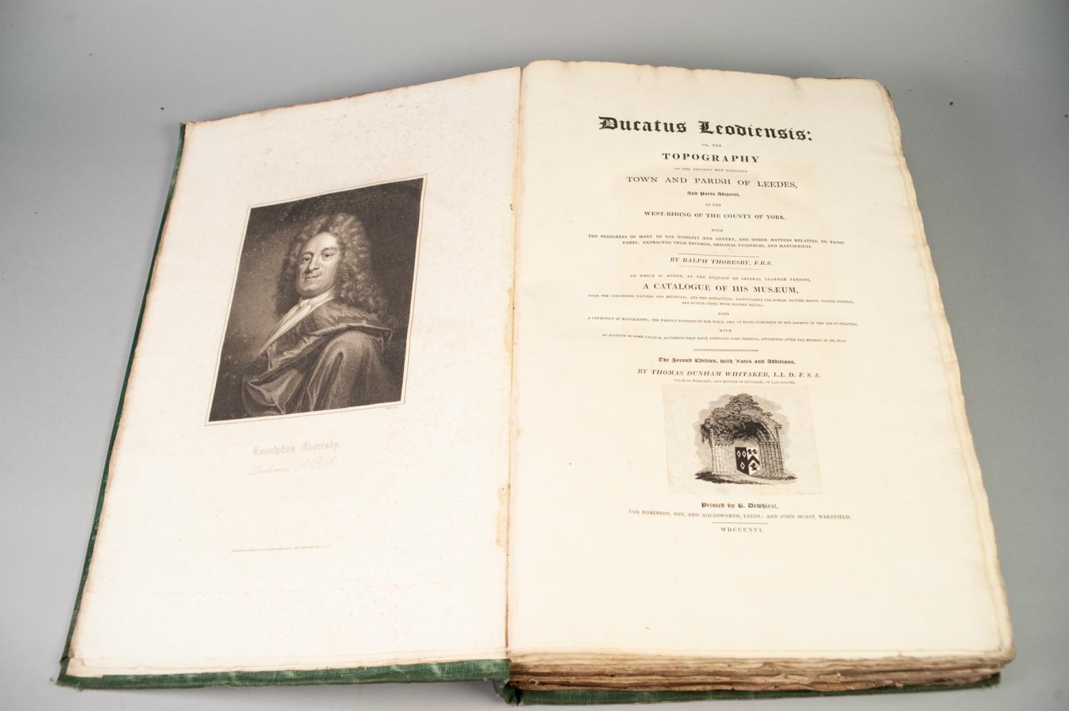 RALPH THORESBY, DUCATUS LEODIENSIS, OR THE TOPOGRAPHY OF ANCIENT AND POPULOUS TOWN AND PARISH OF - Image 5 of 7