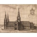 AFTER W. HOLLAR FOUR ECCLESIASTICAL ENGRAVINGS Including, Litchfield Cathedral, Higham Ferrers,