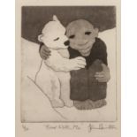 FOUR ARTIST SIGNED LIMITED EDITION SMALL ETCHINGS BY TWENTIETH CENTURY ARTISTS PIERS BROWNE ?October