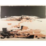 MICHAEL AYRTON (1921-1975) ARTIST SIGNED LIMITED EDITION COLOUR PRINT, abstract landscape,