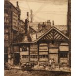 LEONARD BREWER ARTIST SIGNED ETCHING ?The Seven Stars, Manchester? 11? x 9 ¾? (28cm x 24.7cm)